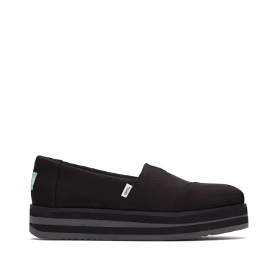 Toms Shoes Alpargata Black Midform Espadrille