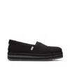 Toms Shoes Alpargata Black Midform Espadrille In Black