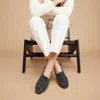 Toms Shoes Alpargata Black Quilted Daisy