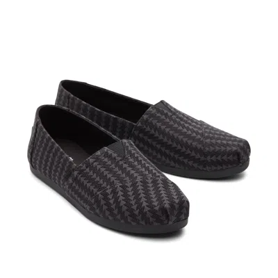 Toms Shoes Alpargata Black Triangle Woven In Multi