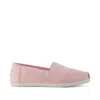 Toms Shoes Alpargata Classic Pink Hearts Eyelet In Pink