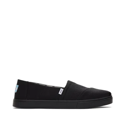 Toms Shoes Alpargata Cupsole All Black Heritage Canvas Slip-on Sneaker In Multi