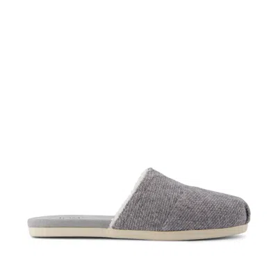 Toms Shoes Alpargata Mule Grey Cozy Sparkle Knit In Multi