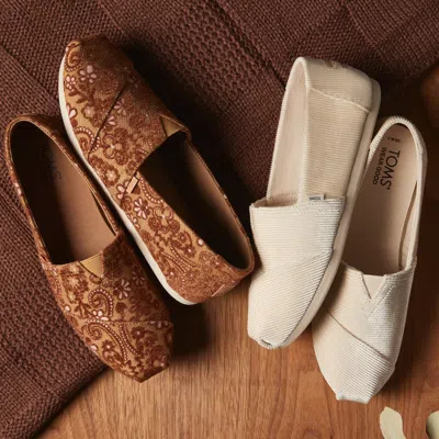 Toms Shoes Alpargata Natural Corduroy In Multi