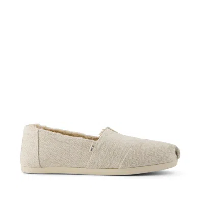 Toms Shoes Alpargata Natural Cozy Herringbone In Multi