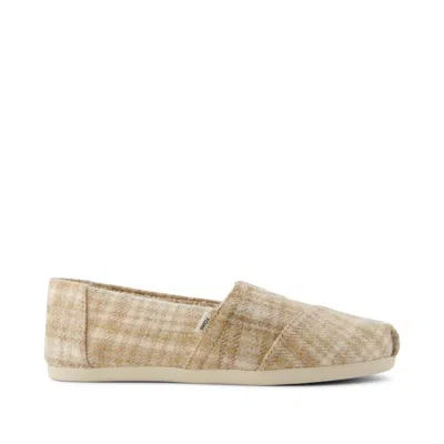 Toms Shoes Alpargata Natural Cozy Plaid In Multi