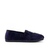 Toms Shoes Alpargata Navy Crushed Velvet In Multi
