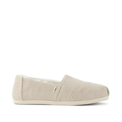 Toms Shoes Alpargata Oatmeal Sparkle Knit Faux Fur In Multi