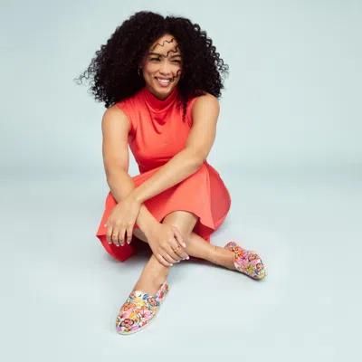 Toms Shoes Alpargata Painted Floral In Multi