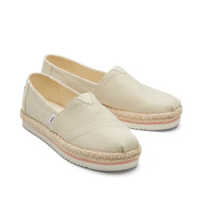 Toms Shoes Alpargata Platform Rope Natural Espadrille