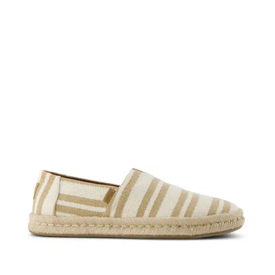 Toms Shoes Alpargata Rope 2.0 Espadrille Toffee Beach Stripe In Multi