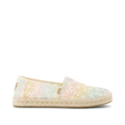 Toms Shoes Alpargata Rope 2.0 Ombre Floral Lace Espadrille