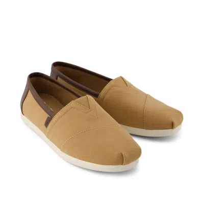 Toms Shoes Alpargata Tan Twill Synthetic Trim In Multi