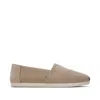 Toms Shoes Alpargata Taupe Suede Brushed Twill