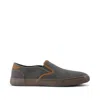 Toms Shoes Baja Dark Grey Heritage Canvas Slip On Sneaker In Multi