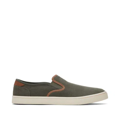 Toms Shoes Baja Olive Heritage Canvas Slip On Sneaker In Multi