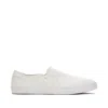 Toms Shoes Baja White Canvas Slip On Sneaker In Multi