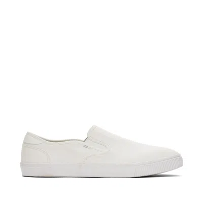 Toms Shoes Baja White Canvas Slip On Sneaker In Multi