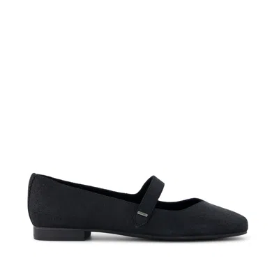 Toms Shoes Bianca Black Metallic Suede Flat In Multi
