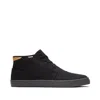 Toms Shoes Black Canvas Mens Carlo Mid Top Sneakers In Multi