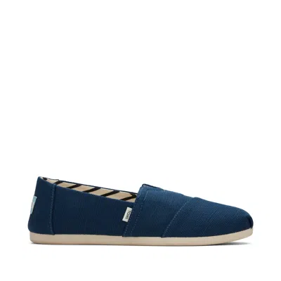 Toms Shoes Blue Heritage Canvas Alpargata In Multi