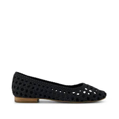 Toms Shoes Briella Flat Black Woven Basket