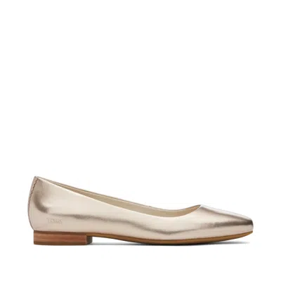 Toms Shoes Briella Gold Leather Flat In Multi