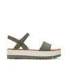 Toms Shoes Brynn Vetiver Leather Platform Sandal In Multi