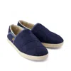 Toms Shoes Camden Navy Quilted Woven Cozy Slipper