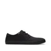 Toms Shoes Carlo All Black Heritage Canvas Lace-up Sneaker In Multi