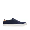 Toms Shoes Carlo Navy Heritage Canvas Lace-up Sneaker In Multi