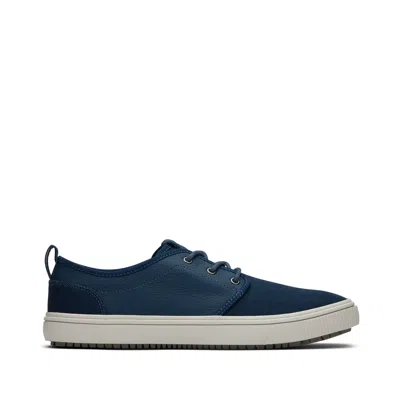 Toms Shoes Carlo Terrain Blue Leather Water Resistant Sneaker In Multi