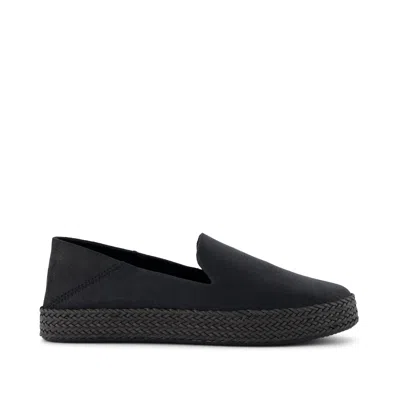 Toms Shoes Carolina Black Metallic Suede Espadrille