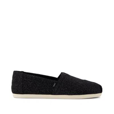 Toms Shoes Classic Alpargata Black Sparkle Knit