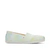 Toms Shoes Classic Alpargata Neon Yellow Lime Tie-dye In Multi