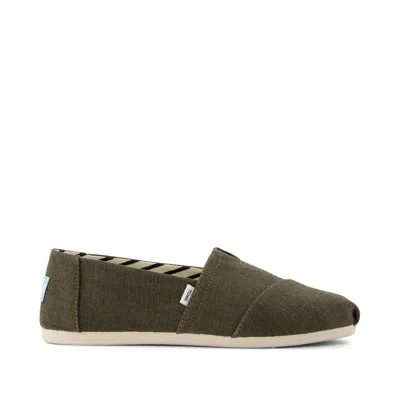 Toms Shoes Classic Alpargata Olive Heritage Canvas