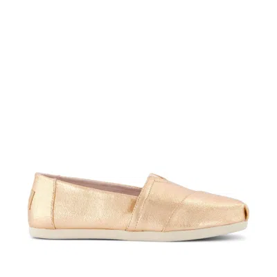 Toms Shoes Classic Alpargata Rose Gold Metallic Herringbone
