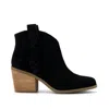 Toms Shoes Constance Black Suede/braid Boot In Black