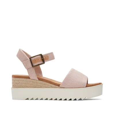Toms Shoes Diana Pink Wedge Sandal