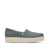 Toms Shoes Eco-friendly Alpargata Green Midform Espadrille For Comfort And Style In Multi