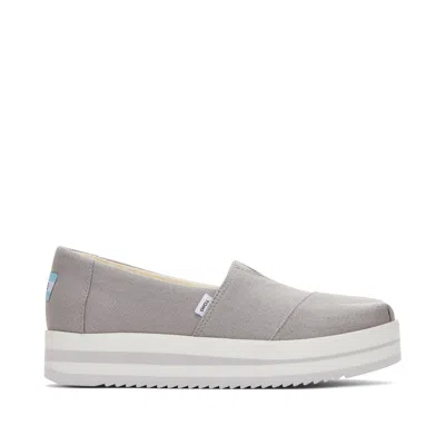 Toms Shoes Eco-friendly Grey Midform Espadrille In Multi