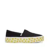 Toms Shoes Fenix Platform Black Daisies Sneaker In Multi