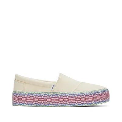 Toms Shoes Fenix Platform Natural Sneaker In White