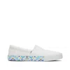 Toms Shoes Fenix White Washed Canvas Sneaker In Multi