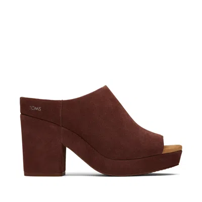 Toms Shoes Florence Chestnut Suede Sandal In Multi