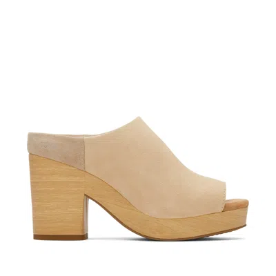 Toms Shoes Florence Honey Beige Suede Sandal In Multi