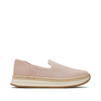 Toms Shoes Jocelyn Pink Suede Espadrille Sneaker In Multi