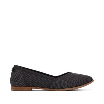 Toms Shoes Jutti Neat Black Knit Flat In Multi