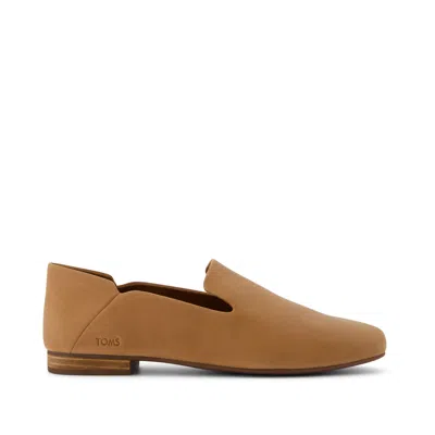 Toms Shoes Lara Brown Leather Flat