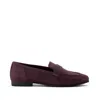 Toms Shoes Lynette Blackberry Leather Loafer In Burgundy